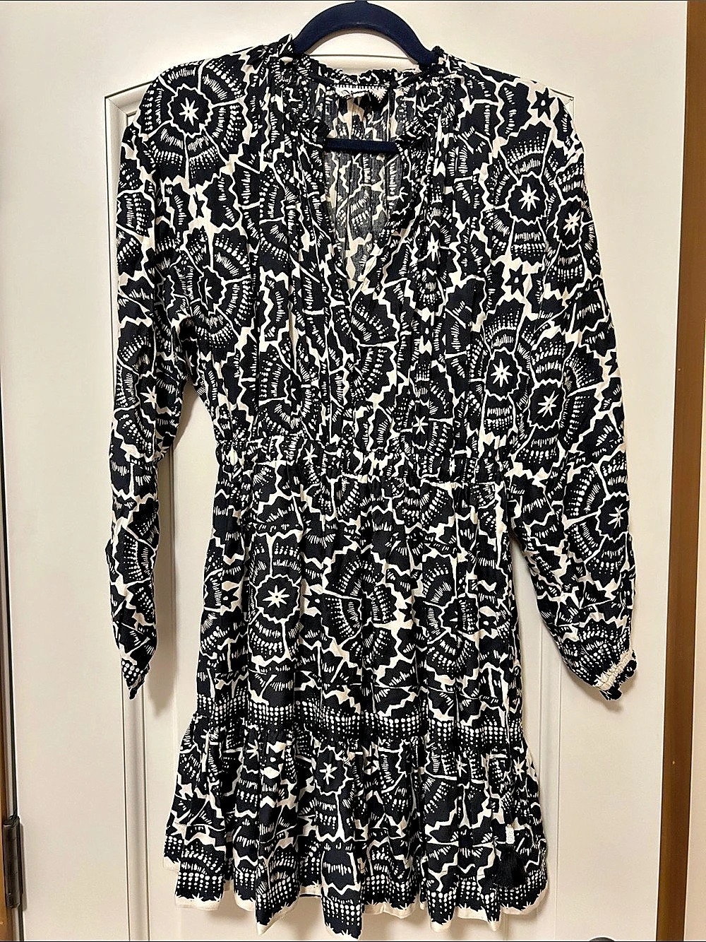 Omika Lani Printed Long Sleeve Mini Dress Size XS